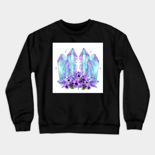 Magic Crystals and Flowers Crewneck Sweatshirt